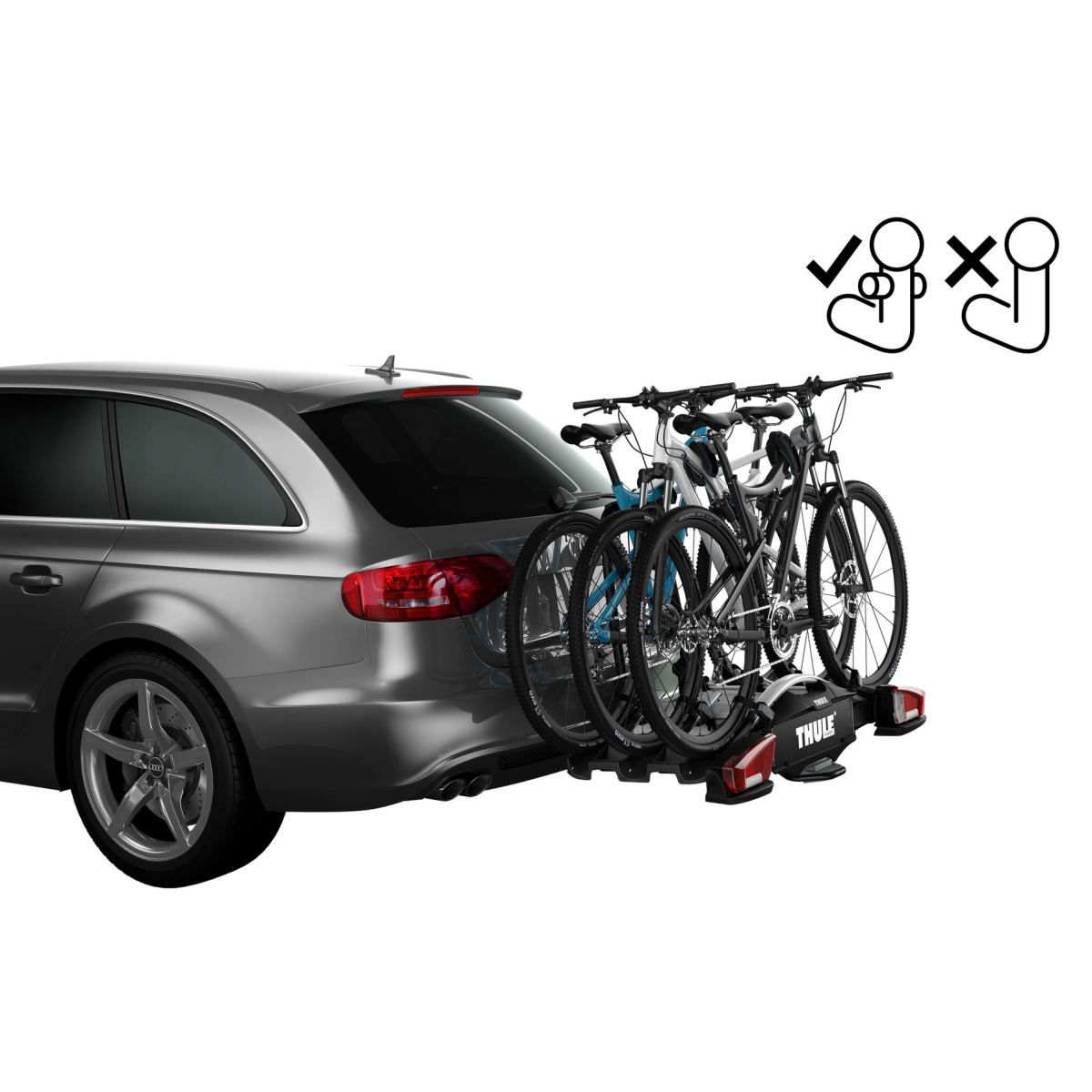 Thule VeloCompact FIX4BIKE 3 13 pin Towbar Bike Rack Velonova